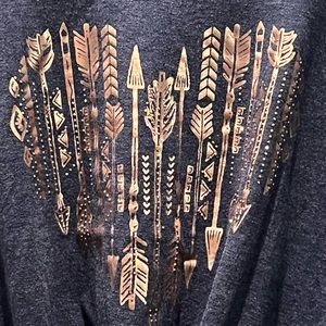 Amana 3/4 sleeve & knot front heart design size 3x